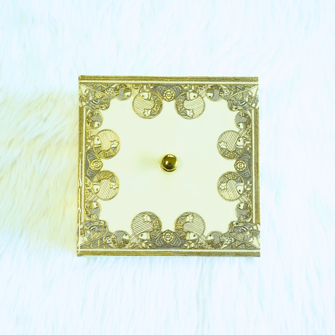 Utility Gift Box - Ivory Gold
