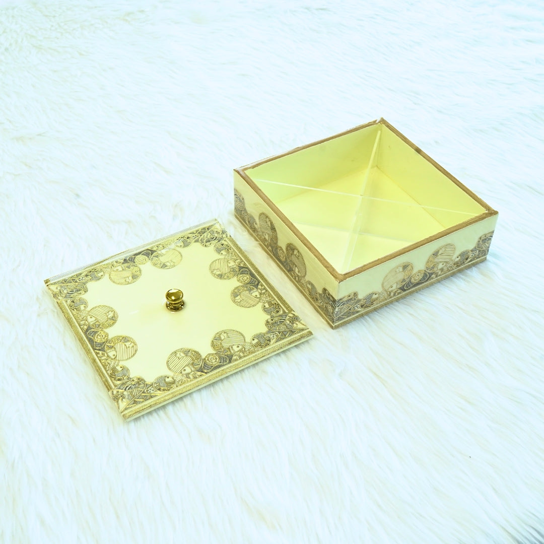 Utility Gift Box - Ivory Gold