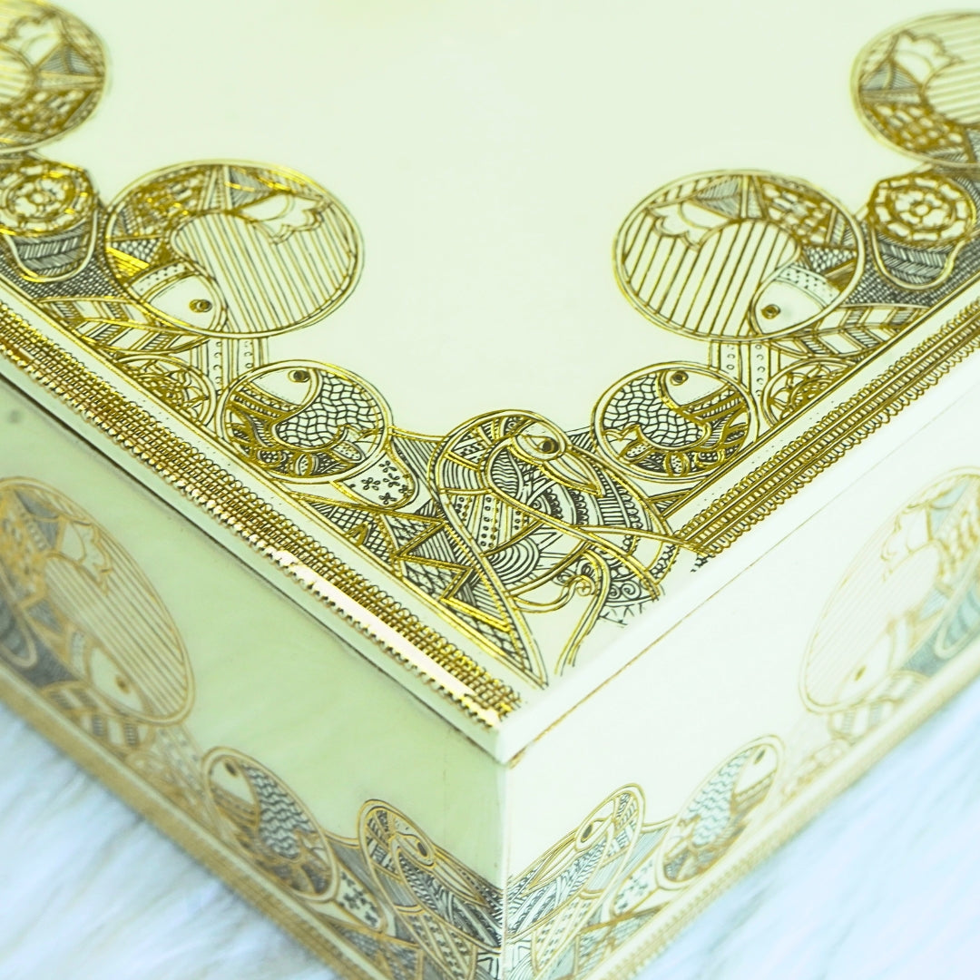 Utility Gift Box - Ivory Gold
