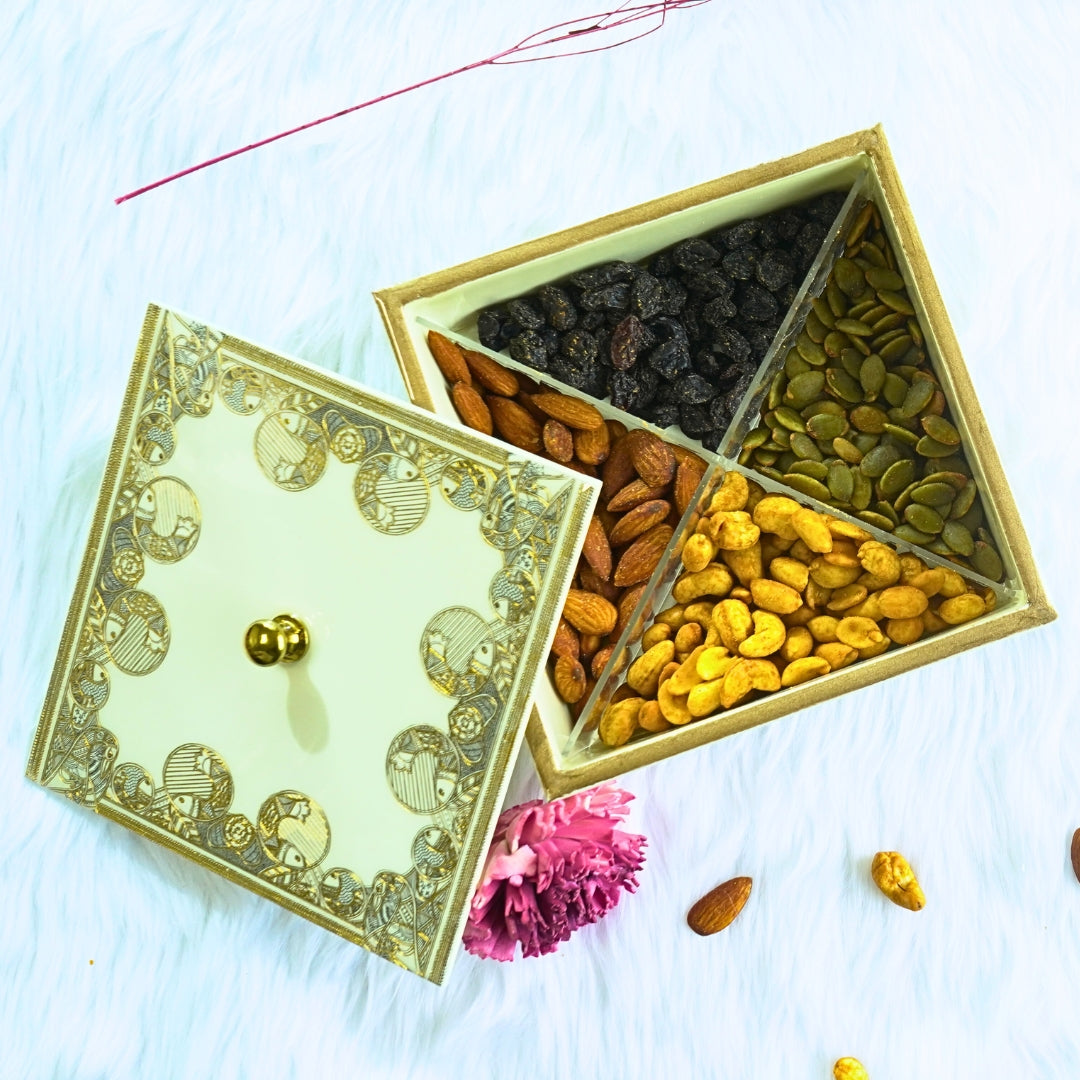 Utility Gift Box - Ivory Gold