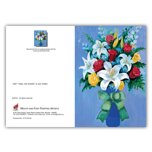 Flowers In A Blue Vase (Set of 5)