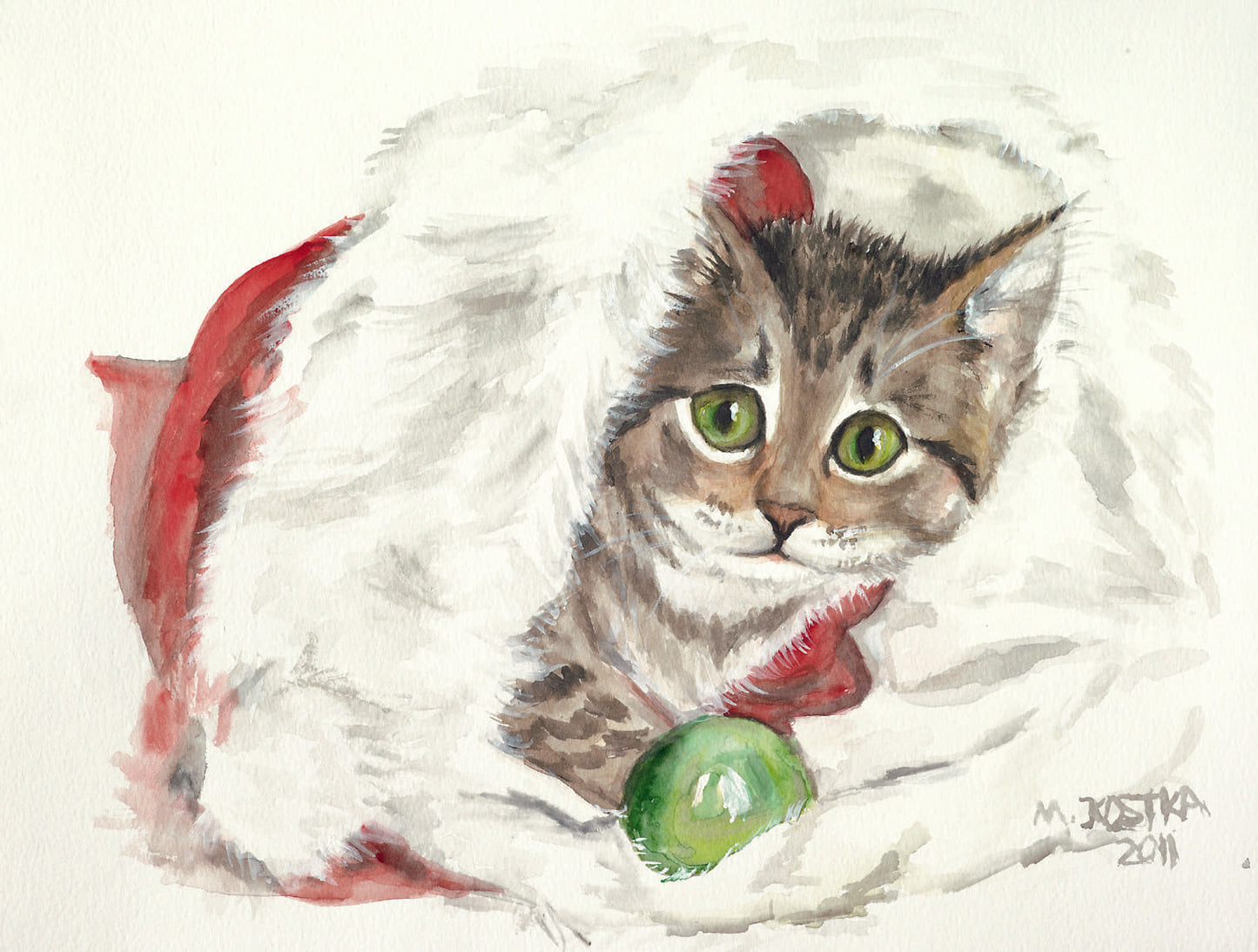 Cozy Christmas Cat