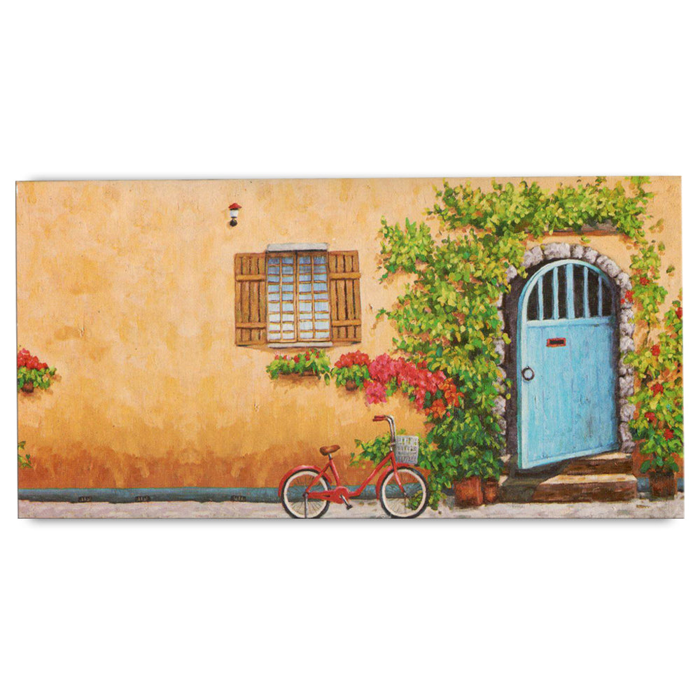 Bicycle Outside A Blue Door (Set of 5)