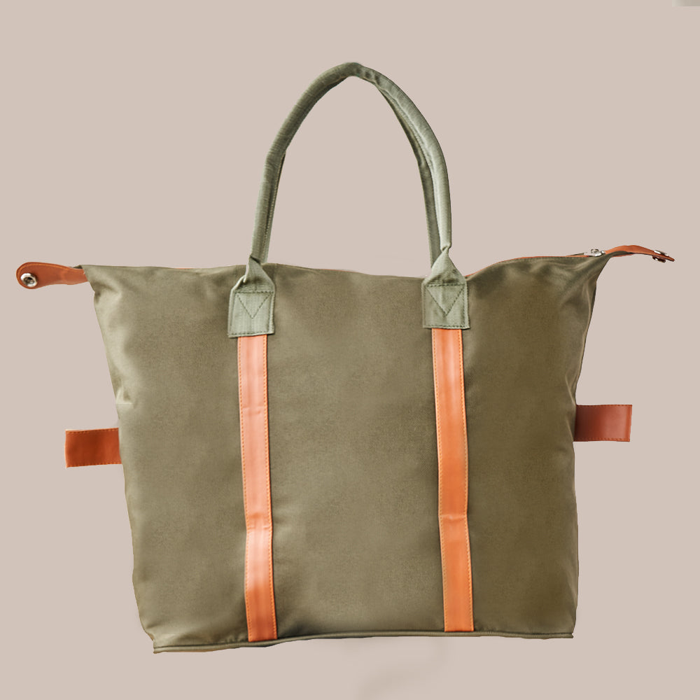 Embossed Tote Bag – Army Green