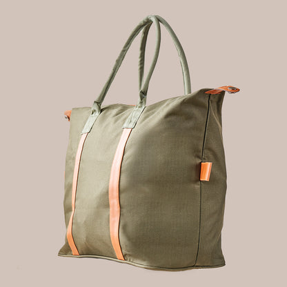 Embossed Tote Bag – Army Green