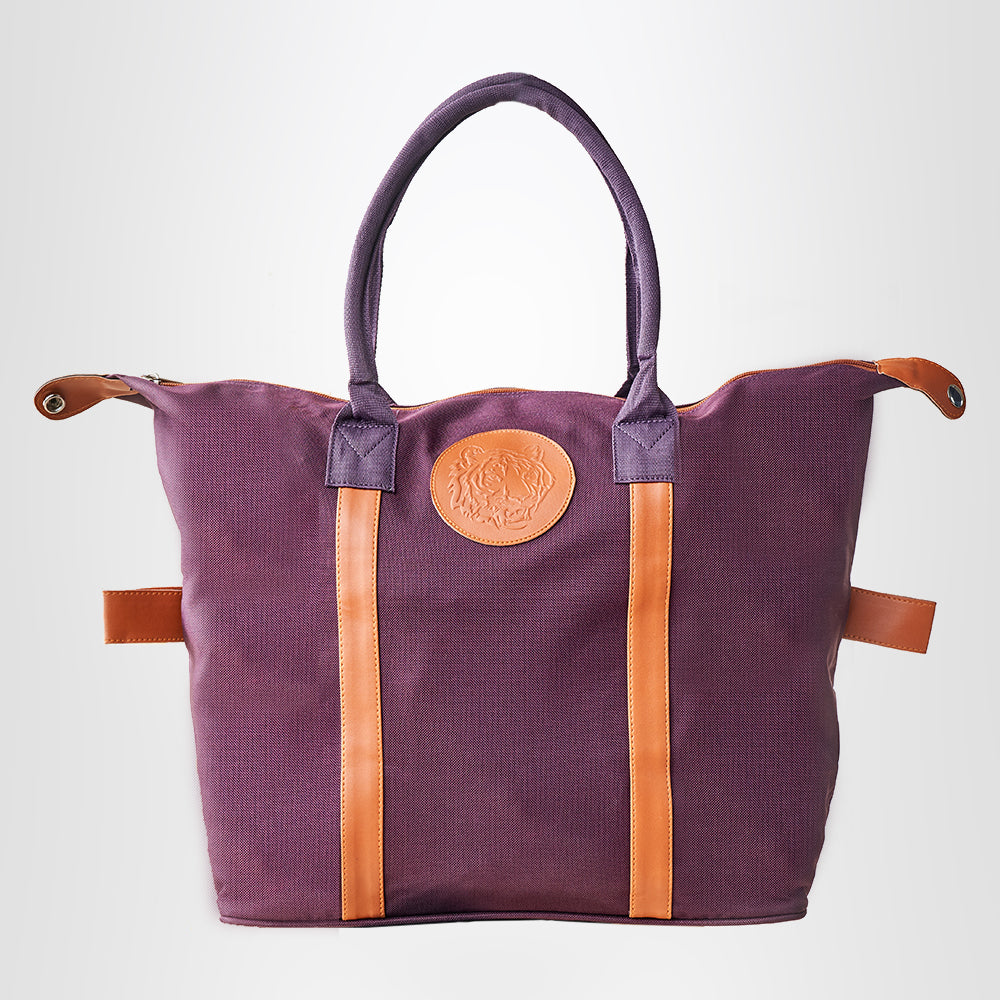 Embossed Tote Bag – Light Purple