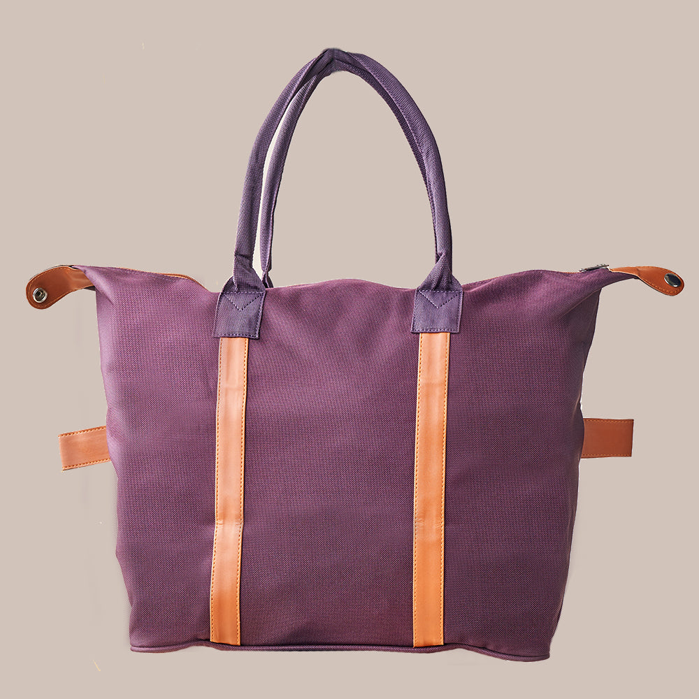 Embossed Tote Bag – Light Purple