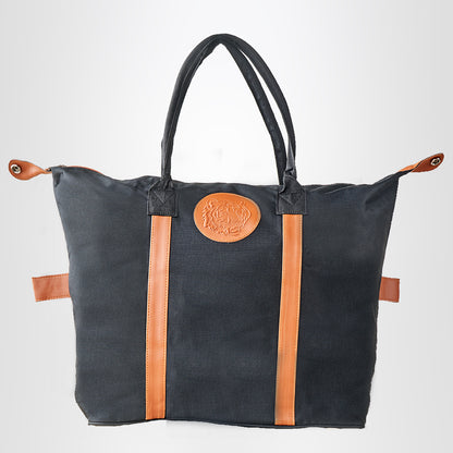 Embossed Tote Bag – Black