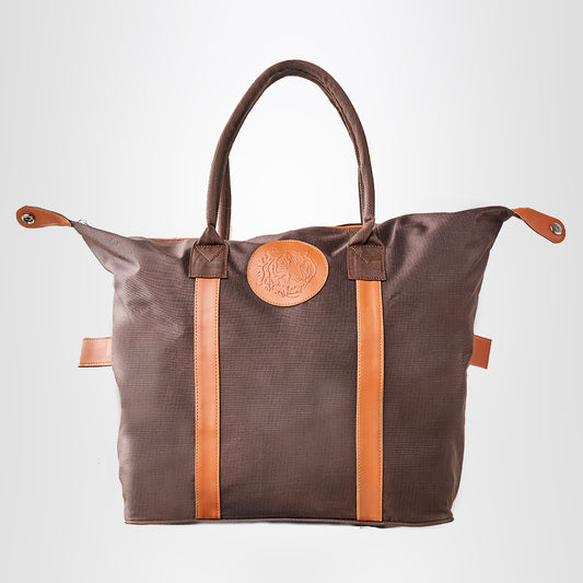 Embossed Tote Bag – Brown