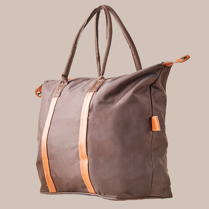 Embossed Tote Bag – Brown