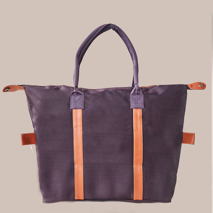 Embossed Tote Bag – Dark Purple