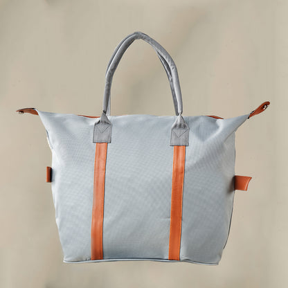 Embossed Tote Bag – Light Grey