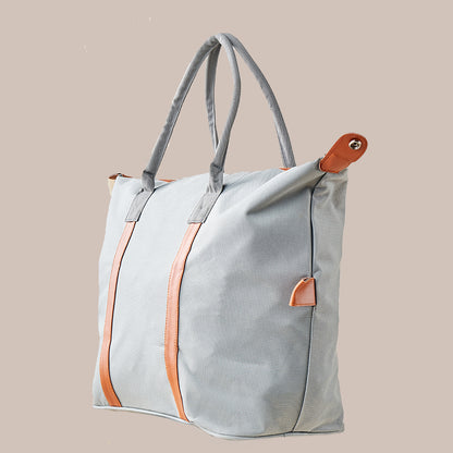 Embossed Tote Bag – Light Grey