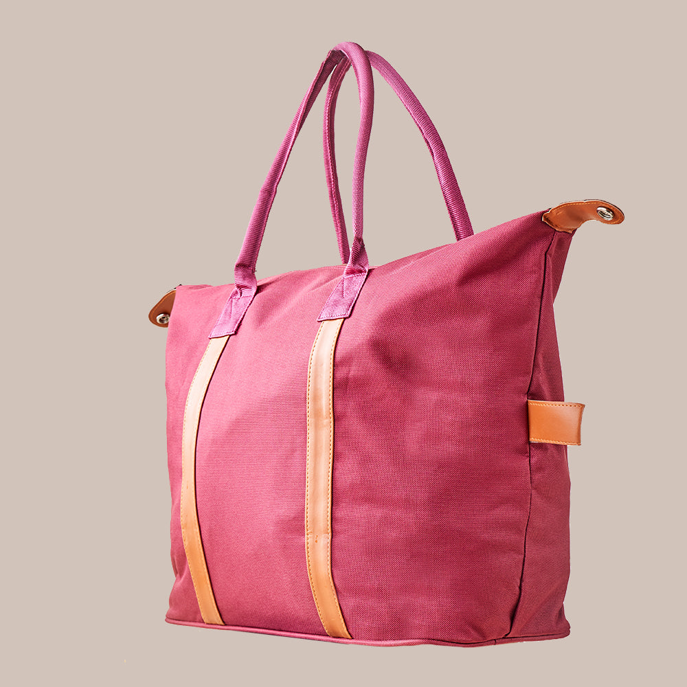 Embossed Tote Bag – Pink