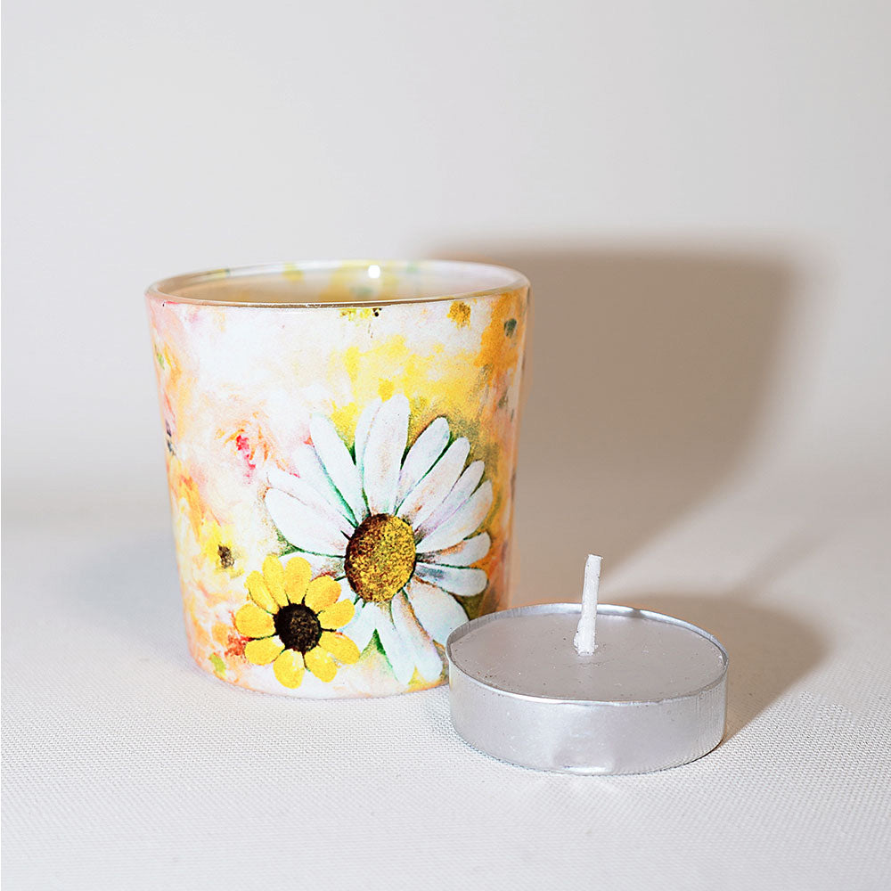 Daisy Bloom Votive Candle