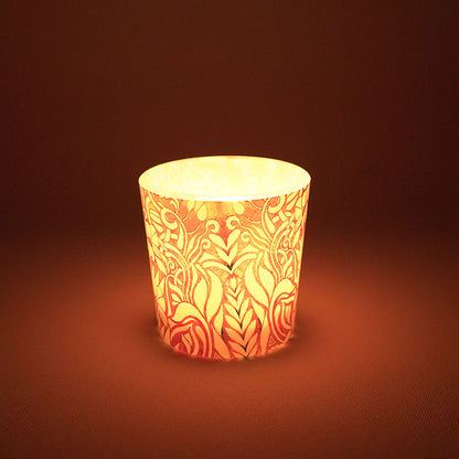 Yellow Floral Votive Candles