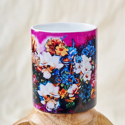 Colorful flowers mug