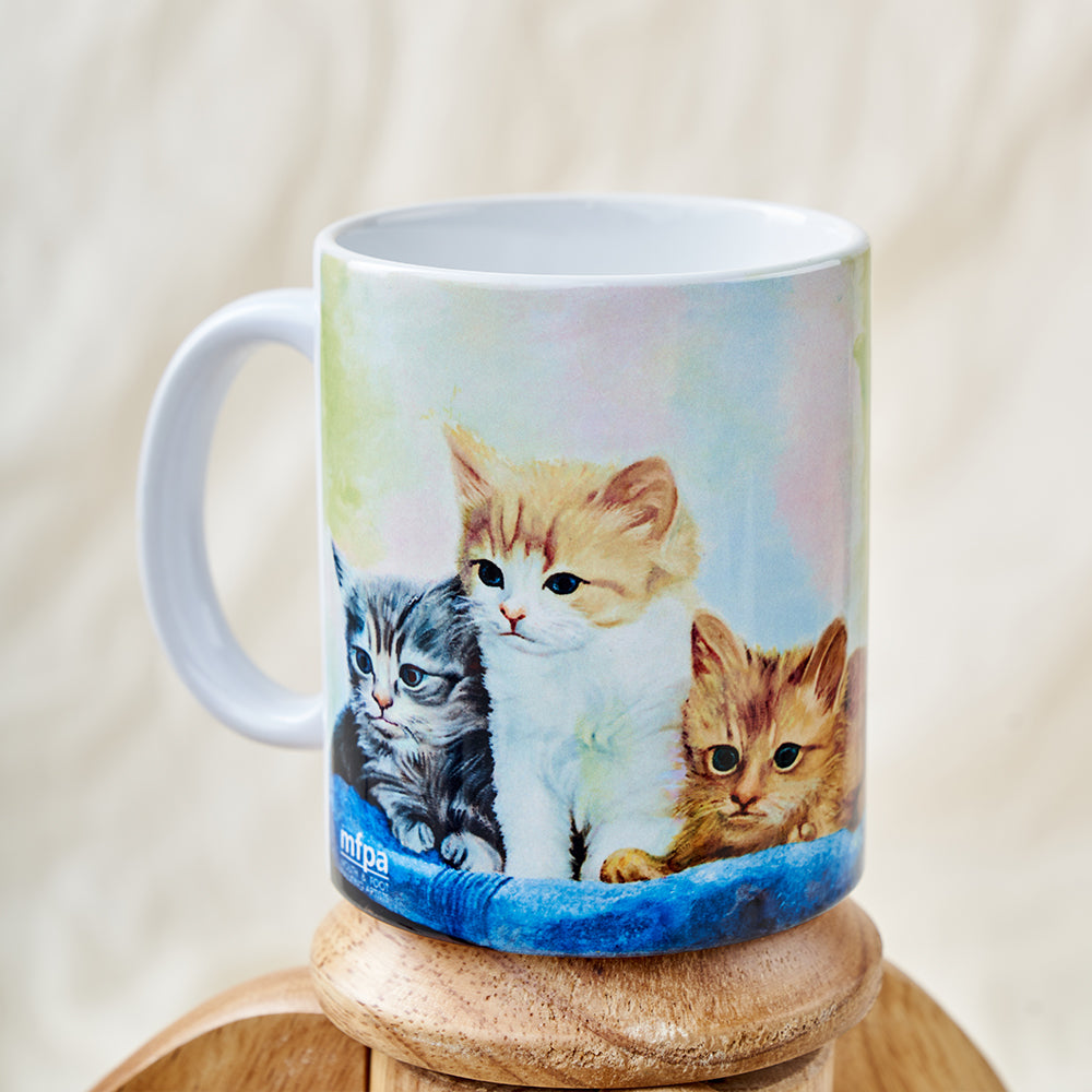 Three kittens mug