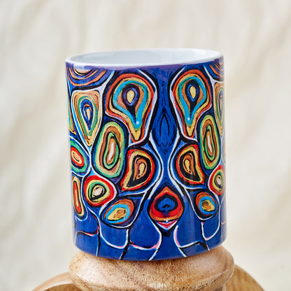 Abstract colorful mug