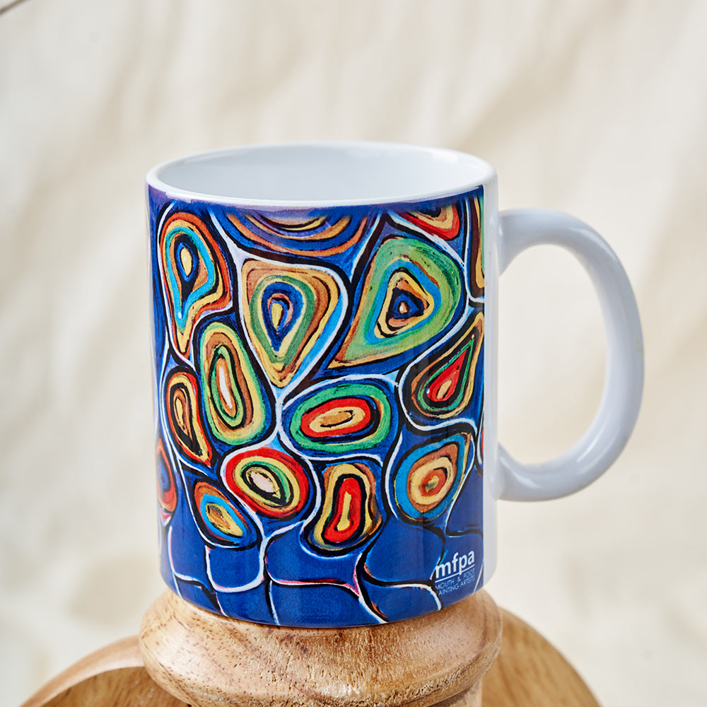 Abstract colorful mug