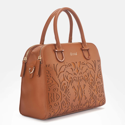 Floral Cutwork – Tan