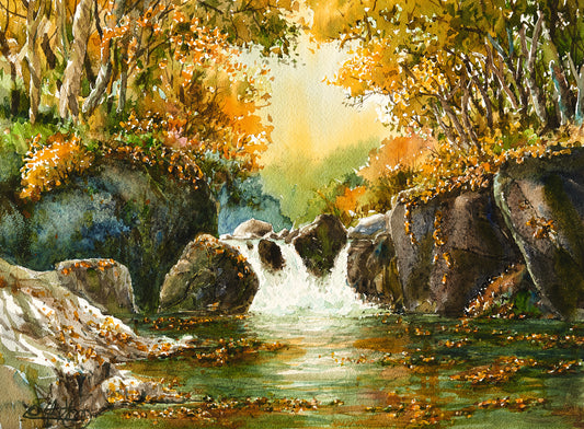 Autumn's Cascade